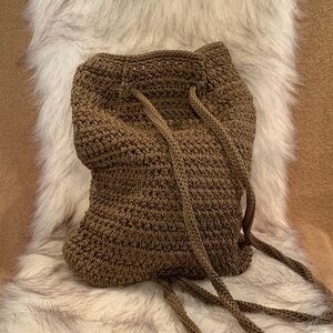 The Sak Brown Crochet Backpack
